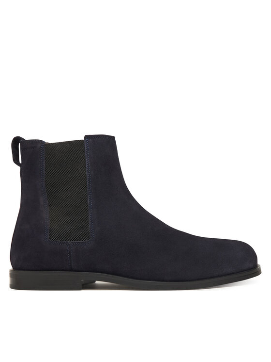 Calvin Klein Kotníková obuv s elastickým prvkem Calvin Klein Ess Rubber Chelsea Su HM0HM02055 Černá