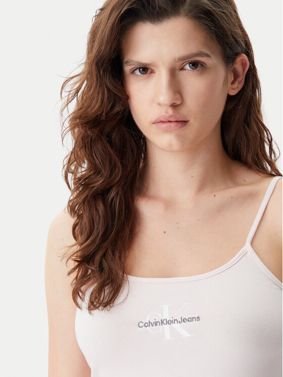 Calvin Klein Jeans Calvin Klein Jeans Top Monologo J20J223105 Rosa Slim Fit