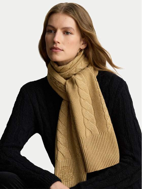 LAUREN RALPH LAUREN Šál LAUREN RALPH LAUREN 454P23550001 Světle hnědá