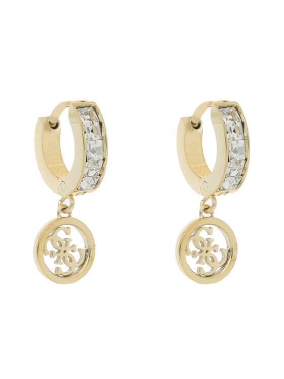 Guess Náušnice Guess Huggie Me JUBE03 147JW Žlté zlato