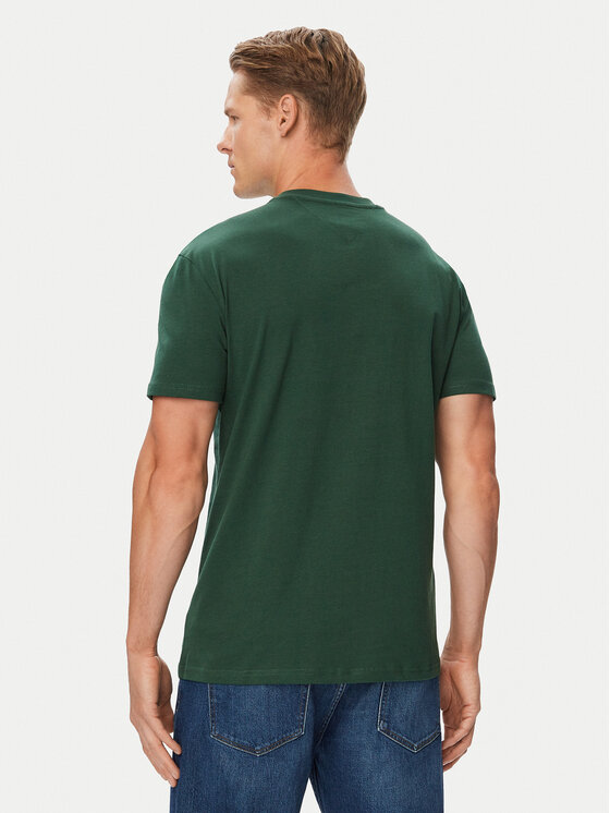 Tommy Jeans Tommy Jeans Camiseta Linear Logo DM0DM20744 Verde oscuro Regular Fit