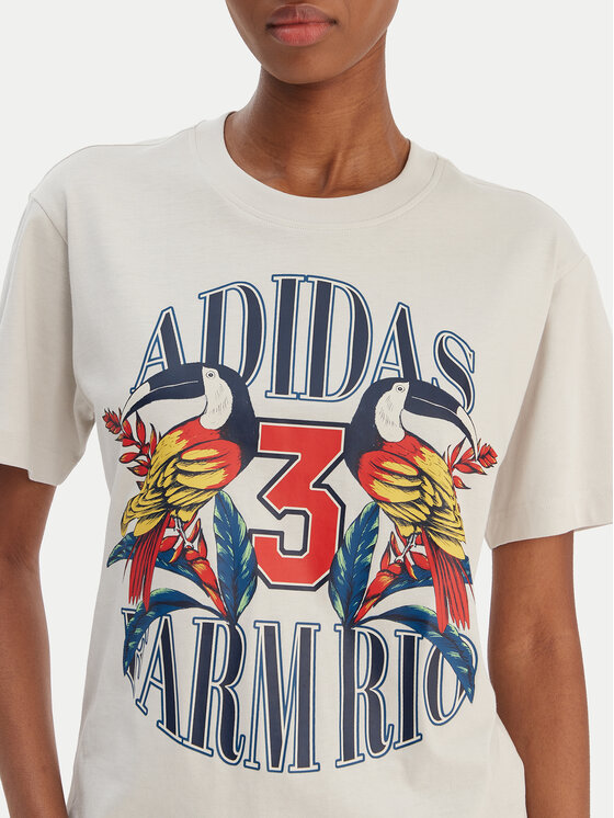 adidas adidas Camiseta Farm Rio Graphic KD4641 Écru Regular Fit
