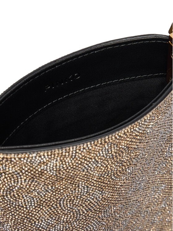 PINKO Telefona somiņa PINKO Phone Case Monogram Full Strass AI 25-26 PCPL 105358 A20D Zelta