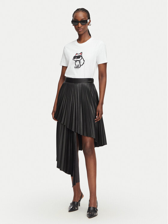 KARL LAGERFELD KARL LAGERFELD Camiseta Ikon Sketch Choupette A1W17128 Blanco Regular Fit