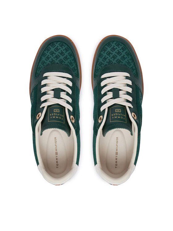 Tommy Hilfiger Sneakersy Tommy Hilfiger Th Tribeca Sneaker Monogram FW0FW09691 Zelená