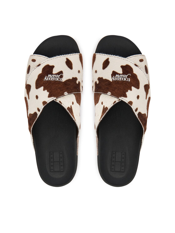 Tommy Jeans Şlapi Tommy Jeans Tjw Comfort Slides Calf Hair EN0EN02941 Colorat