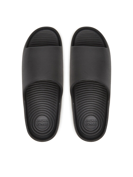Jack & Jones Шльопанці Jack & Jones Jfwripple Moulded Slider 12274637 Чорний