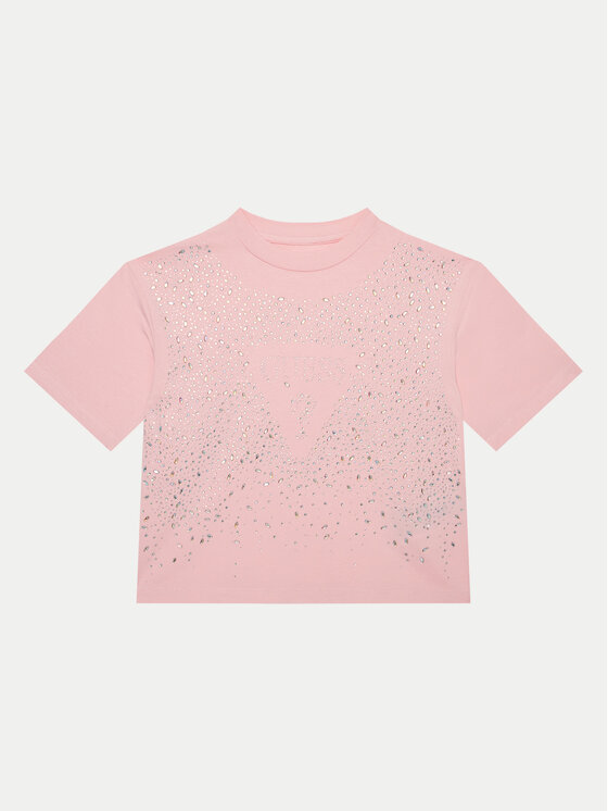 Guess Guess T-shirt J5RI13 K6YW4 Ružičasta Boxy Fit
