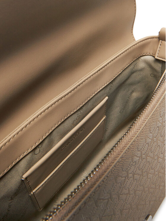 Calvin Klein Kabelka Calvin Klein Ck Must Satchel_Mono K60K613181 Béžová