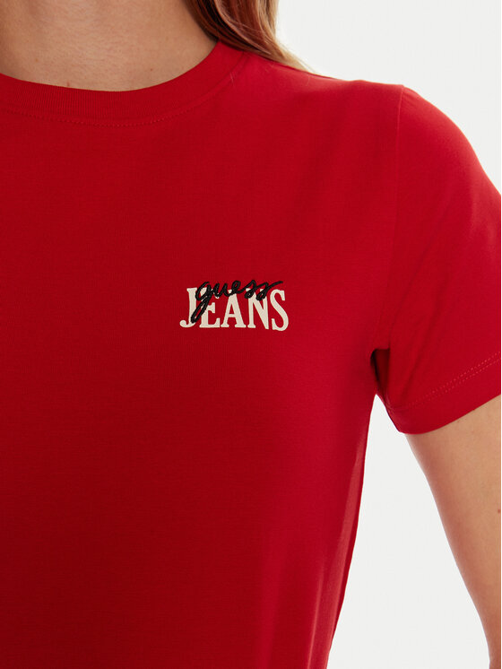 Guess Guess Camiseta W4BI57 J1314 Rojo Slim Fit