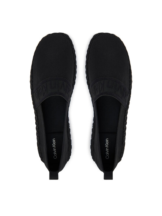 Calvin Klein Εσπαντρίγιες Calvin Klein Oblique Espadrille Webbing HW0HW02934 Μαύρο