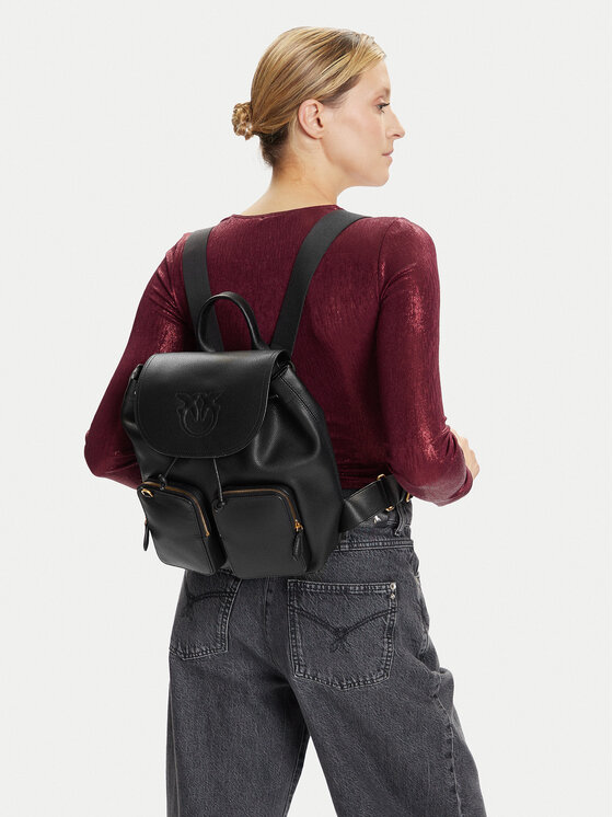 PINKO Ruksak PINKO Carrie Backpack Al 25-26 PLTT 104351 A29Q Čierna