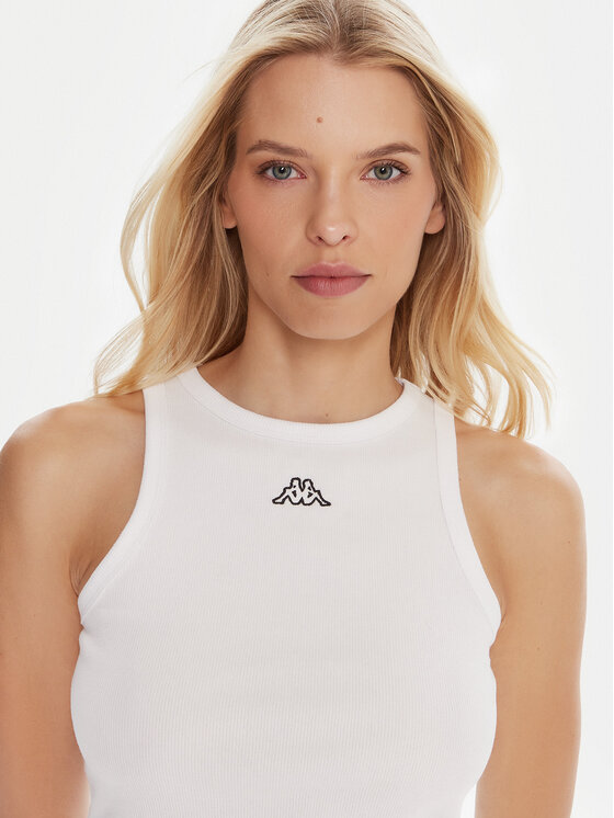 Kappa Kappa Conjunto de tops Logo Benny 322565W Blanco Regular Fit