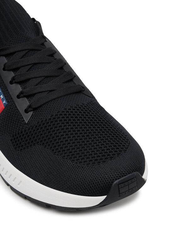 Tommy Jeans Sneakersy Tommy Jeans Runner Kntitted EM0EM01555 Czarny