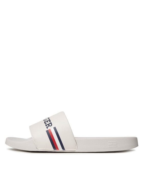 Tommy Hilfiger Natikače Tommy Hilfiger Corporate Flag Pool Slide FM0FM04613 Bijela