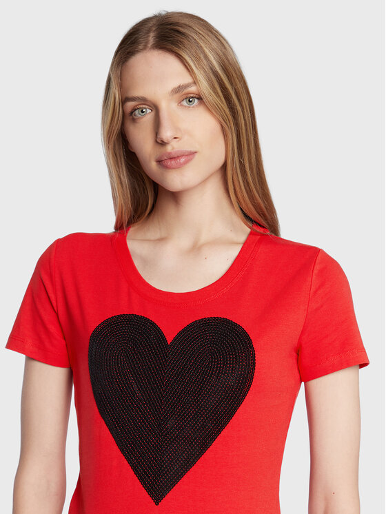 LOVE MOSCHINO LOVE MOSCHINO Футболка W4H1932E 1951 Червоний Slim Fit