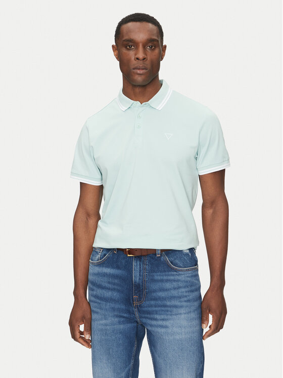 Guess Guess Pólóing M2GP34 KARS0 Zöld Regular Fit