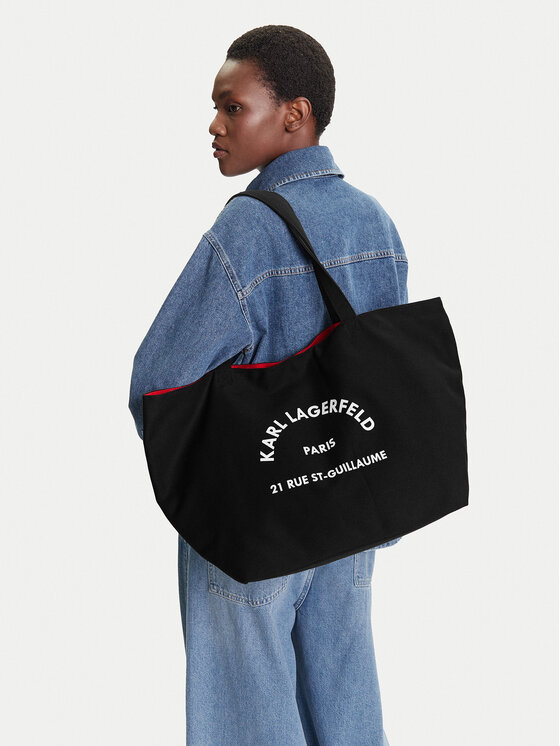 KARL LAGERFELD Kabelka KARL LAGERFELD A1W50006 Čierna