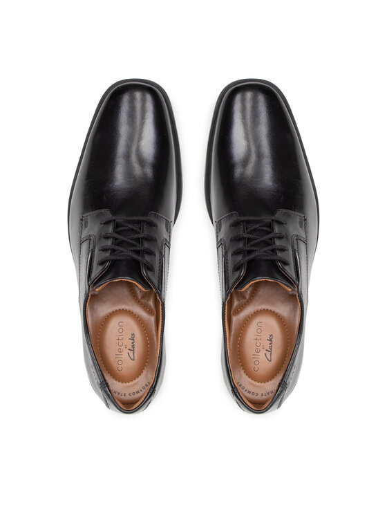 Clarks Туфлі Clarks Tilden Plain 261103507 Чорний