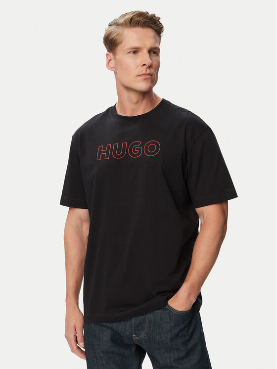 HUGO HUGO Camiseta Ezra 50566114 Negro Regular Fit