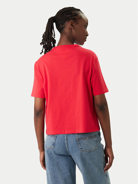 Tommy Jeans Tommy Jeans Camiseta DW0DW22202 Rojo Boxy Fit