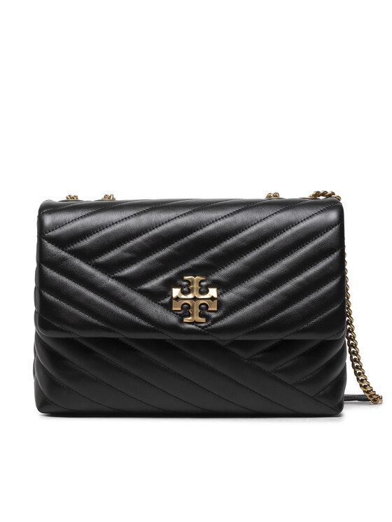 Tory Burch Дамска чанта Tory Burch Kira Chevron Convertible Shoulder Bag 90446 Черен