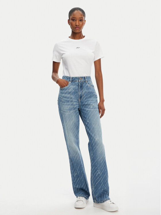 BOSS BOSS Marškinėliai C_Elogo_5 50547547 Balta Slim Fit