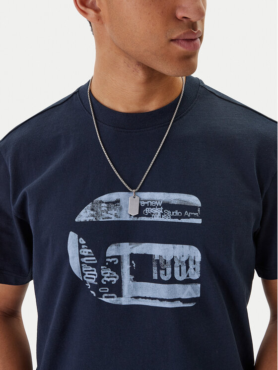 G-Star Raw G-Star Raw Camiseta G Icon Graphic D28823-E385 Azul marino Regular Fit