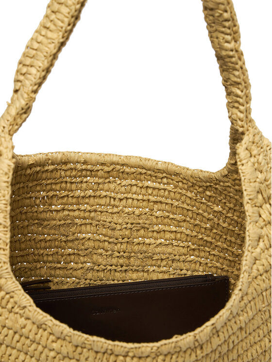 Calvin Klein Τσάντα Calvin Klein Bold Ck Raffia Lg Shoulder Bag LV04F3448G Μπεζ