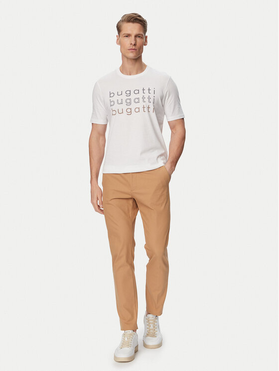 Bugatti Bugatti Camiseta 8350-15042E Blanco Regular Fit