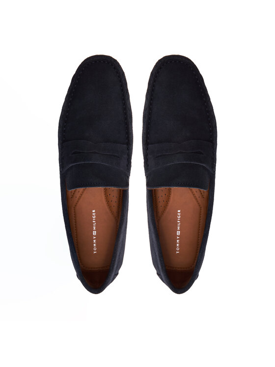 Tommy Hilfiger Mokasini Tommy Hilfiger Casual Hilfiger Suede Driver FM0FM04998 Mornarsko modra