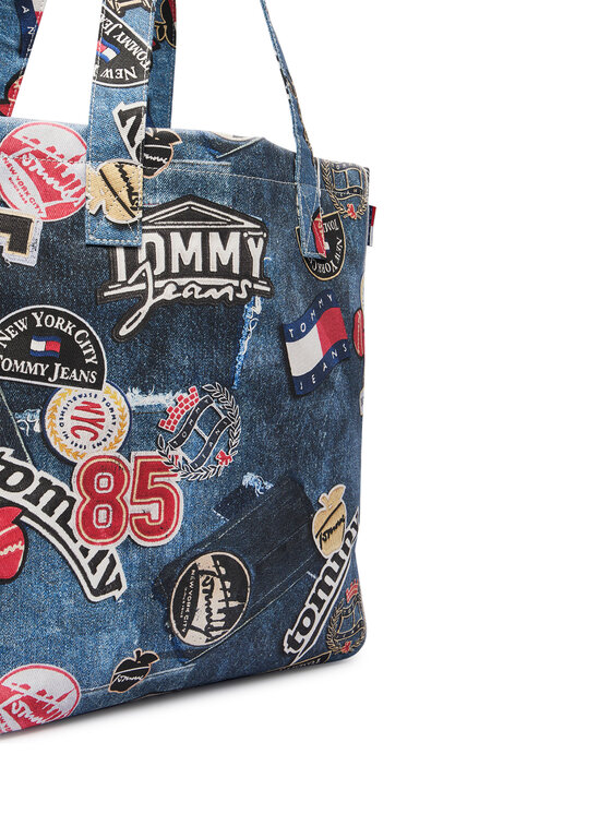 Tommy Jeans Torebka Tommy Jeans Tjw Bodega Trompe L'Oeil Tote AW0AW19304 Granatowy