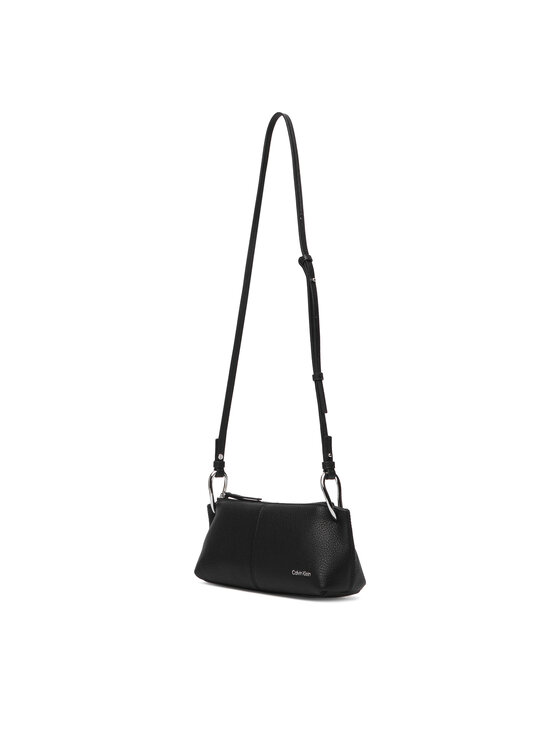 Calvin Klein Torebka Calvin Klein Slouchy Leather Small Conv Bag LV04F3659G Czarny