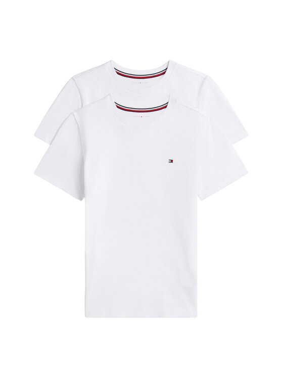 Tommy Hilfiger Tommy Hilfiger Conjunto de camisetas UK0UK00073 Blanco Regular Fit
