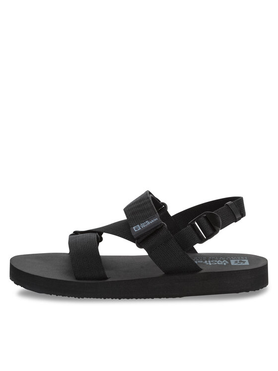 Jack Wolfskin Sandály Jack Wolfskin Urban Entdeckung Belt Sandal 4056711 Černá