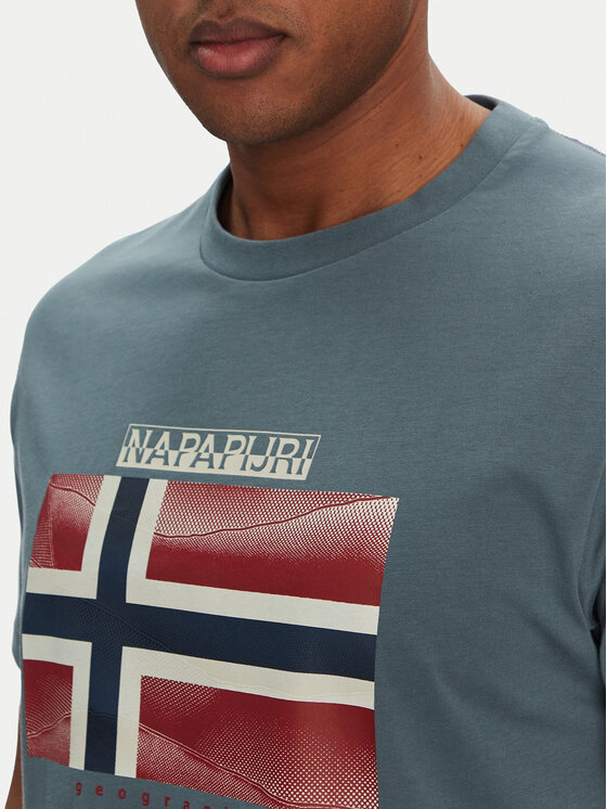 Napapijri Napapijri Футболка S-Lari NP0A4IE5G1Y1 Голубий Regular Fit