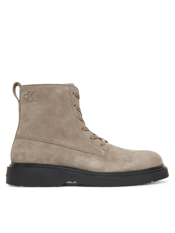 Calvin Klein Ghete Calvin Klein Combat Ess Lace Up Zip Boot Su YM0YM01371 Gri
