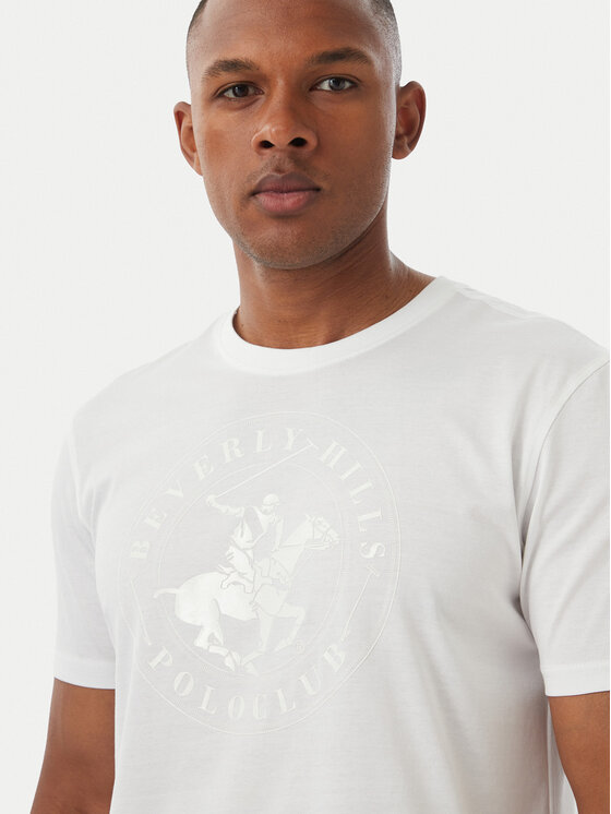 Beverly Hills Polo Club Beverly Hills Polo Club Camiseta M1546 Blanco Regular Fit