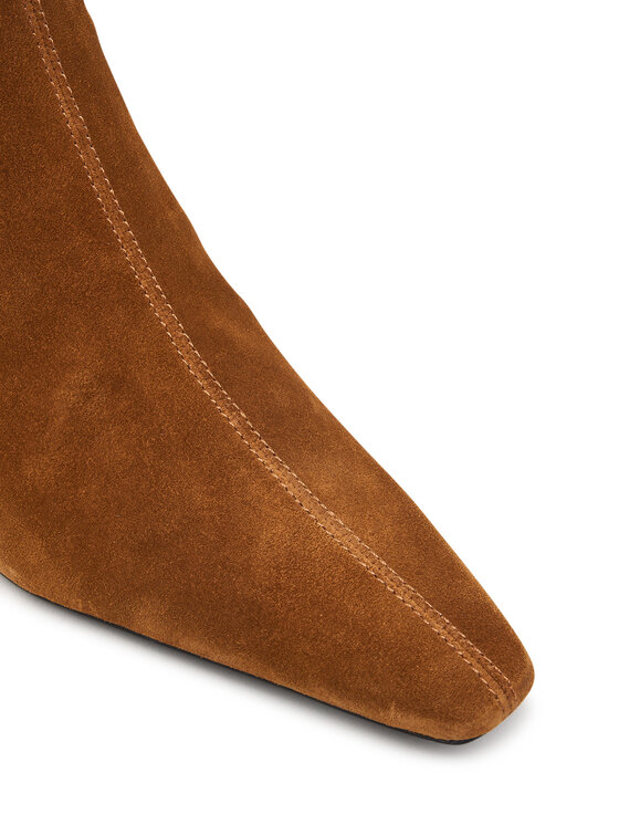 Tommy Hilfiger Ботуши Tommy Hilfiger Kitten Heel Suede High Boot FW0FW09655 Светлокафяв