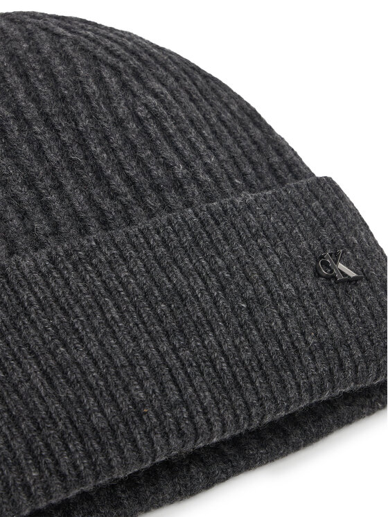 Calvin Klein Kapa Calvin Klein Ck Metal Wool Beanie LV04D8032G Siva