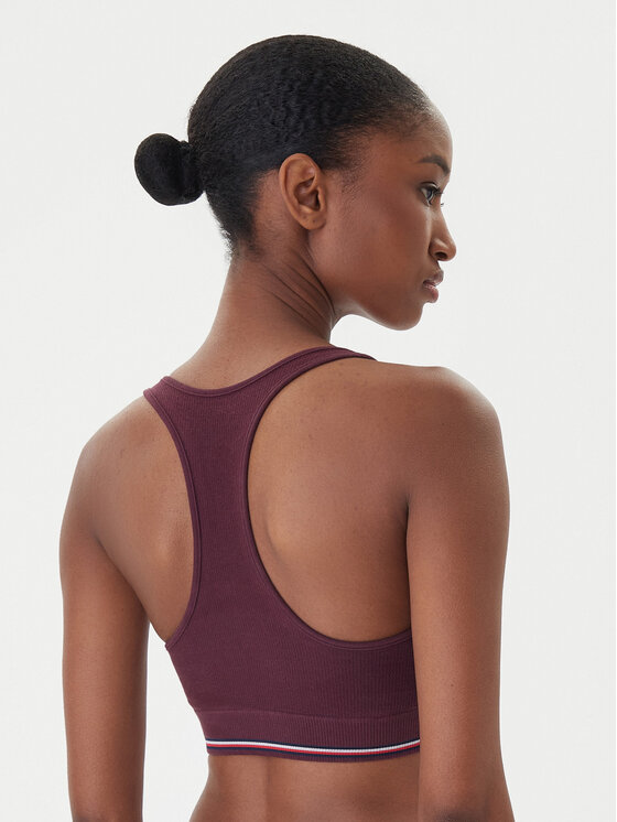 Tommy Hilfiger Tommy Hilfiger Top de sujetador UW0UW06061 Guinda/burdeos