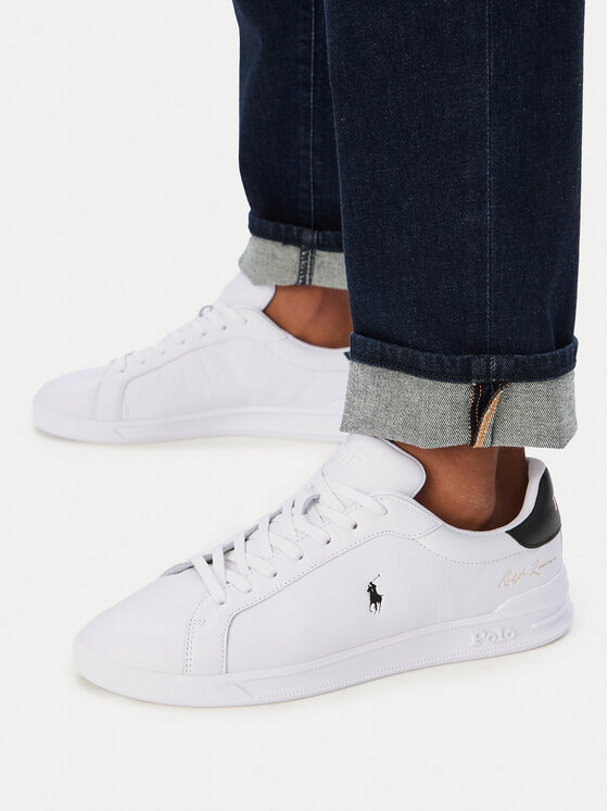 Polo Ralph Lauren Сникърси Polo Ralph Lauren Hrt Crt Sig Sk Ltl 809P13083001 Бял