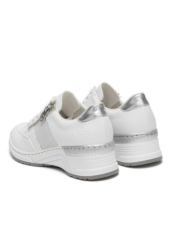 Rieker Pantofi Rieker N4322-80 Alb