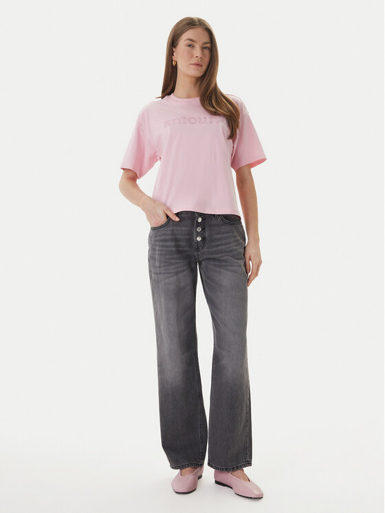 ONLY ONLY Camiseta Rhine 15368901 Rosa Boxy Fit