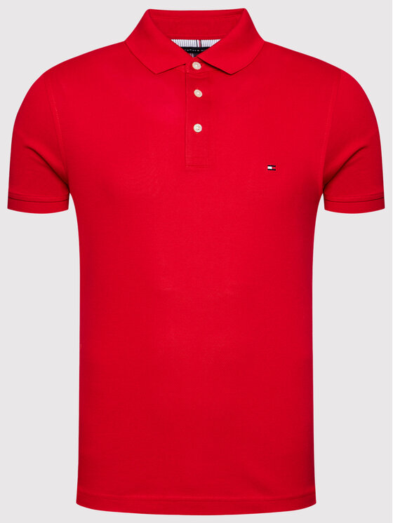 Tommy Hilfiger Tommy Hilfiger Polo majica 1985 MW0MW17771 Rdeča Slim Fit