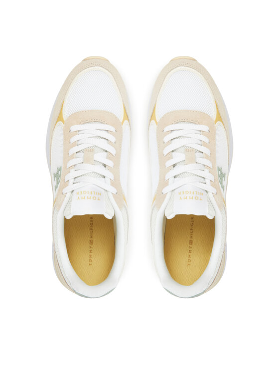 Tommy Hilfiger Sneakersy Tommy Hilfiger Casual Fashion Runner Mix FW0FW08324 Béžová