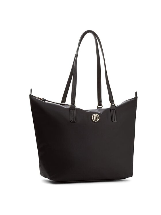 Tommy Hilfiger Τσάντα Tommy Hilfiger Poppy Tote AW0AW04302 Μαύρο