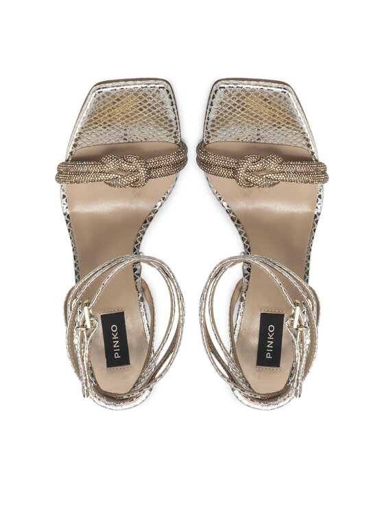PINKO Sandalias PINKO Anabia Sandalo AI 21-22 BLKS1 1H20XX Y7K9 Oro