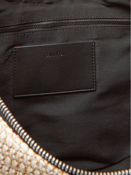 Calvin Klein Ročna torba Calvin Klein Pinched Raffia Large Shoulder Ba LV04F3060G Bež