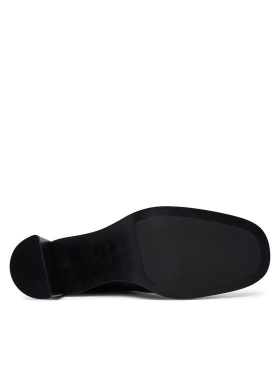 Calvin Klein Μποτάκια Calvin Klein Block Heel Chelsea Boot Lth HW0HW03177 Μαύρο